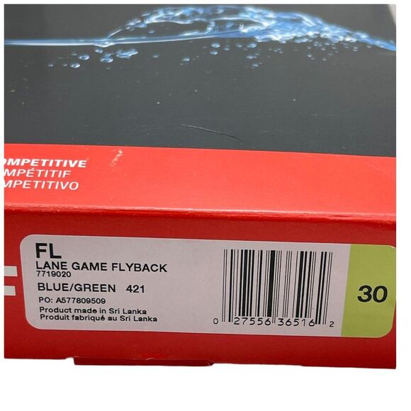 Speedo FL Lane Game Flyback Blue Green 421 Competitive XS 30 NWT Pro LT - Picture 12 of 16